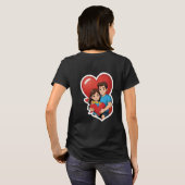 Liebe mit einem Herzen" oder "Kinder teilen sich e T-Shirt (Schwarz voll)