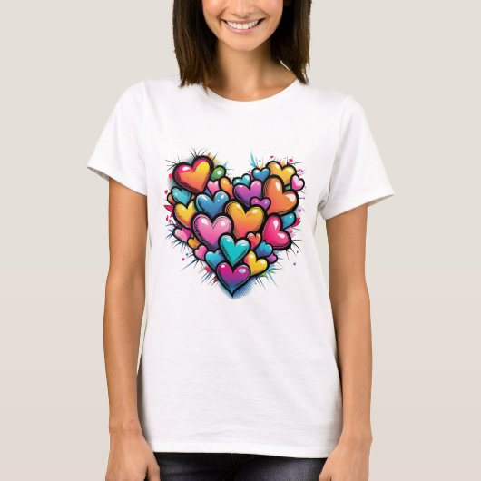 🎉 💘 Liebe mit einem Pop 🌟 💓 T-Shirt (Vorderseite)