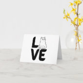 Liebe mit einer Katze als O-BLANK Karte (Gelbe Blume)