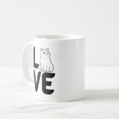 Liebe mit einer Katze als O Kaffeetasse (Vorderseite Links)