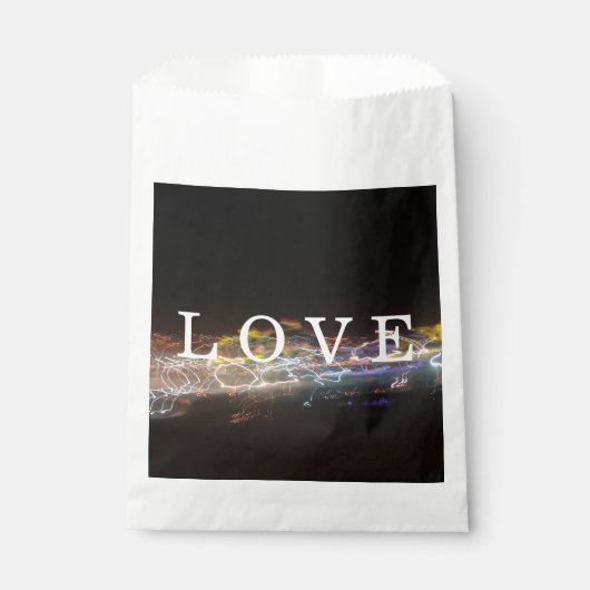LIEBE mit elektrischen Leuchten Geschenktütchen (Vorderseite)