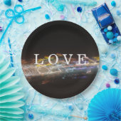 LIEBE mit elektrischen Leuchten Pappteller (Party)