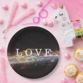 LIEBE mit elektrischen Leuchten Pappteller (Party)