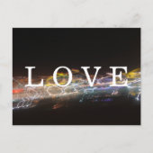 LIEBE mit elektrischen Leuchten Postkarte (Vorderseite)