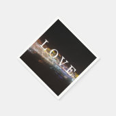 LIEBE mit elektrischen Lichtern Serviette (Ecke)