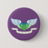 Liebe mit Flügeln Button (Vorderseite)