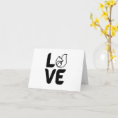 Liebe mit Fox - Black BLANK Karte (Gelbe Blume)