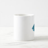 Liebe mit Glitzer-Buchstaben in Lippen Kaffeetasse (Mittel)