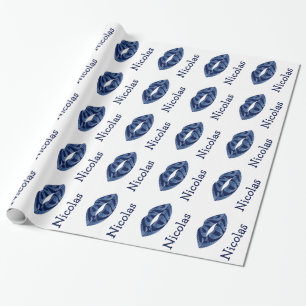 Liebe mit Glitzer Buchstaben in Lippenmuster Geschenkpapier