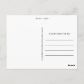 Liebe mit Handschrift dank White Postkarte (Rückseite)