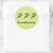 Liebe mit Hashtag-Slogan grün Runder Aufkleber (Tasche)