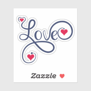 Liebe mit Herz Aufkleber