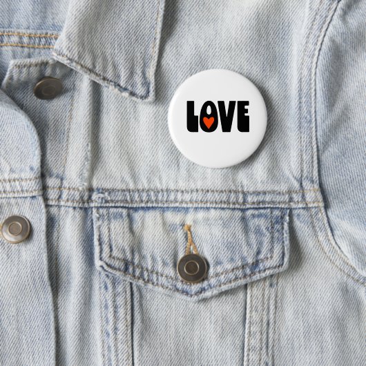 LIEBE mit Herz. Button (Beispiel)