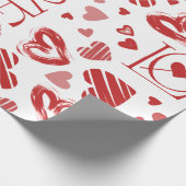 Liebe mit Herz Geschenkpapier (Ecke)