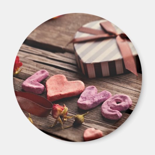 Liebe mit Herz Gestaltetem Valentinstag-Geschenk Magnet (Vorne)