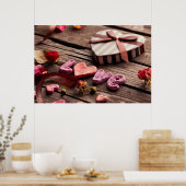 Liebe mit Herz Gestaltetem Valentinstag-Geschenk Poster (Küche)
