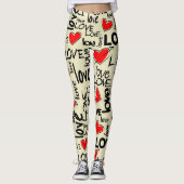 Liebe mit Herz Leggings (Vorderseite)
