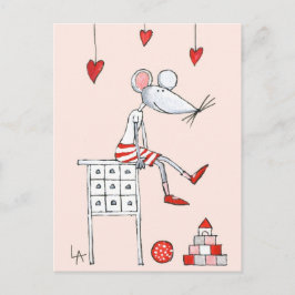 Liebe mit Herz Postkarte