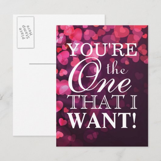 Liebe mit Herz Postkarte (Vorne/Hinten)