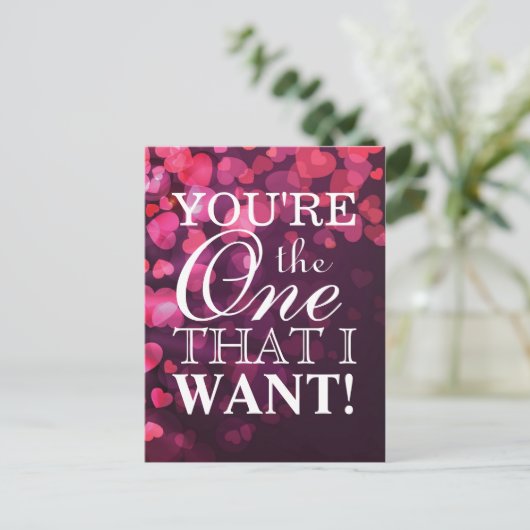 Liebe mit Herz Postkarte (Stehend Vorderseite)