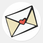 Liebe mit Herz Runder Aufkleber (Vorderseite)