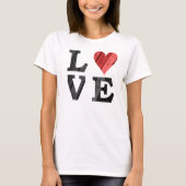 LIEBE mit Herz T-Shirt (Vorderseite)