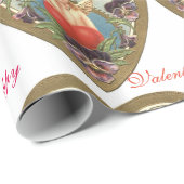 LIEBE MIT HERZ UND STIEFMÜTTERCHEN - Valentinstag Geschenkpapier (Rolleneckpunkt)