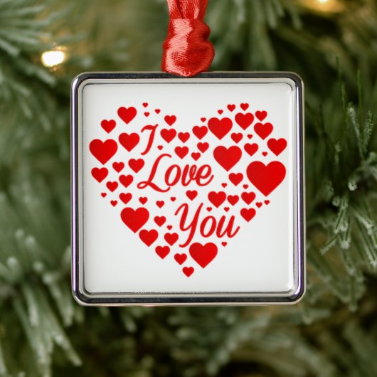 "LIEBE MIT HERZ** VALENTINE ORNAMENT AUS METALL (Baum)