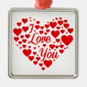"LIEBE MIT HERZ** VALENTINE ORNAMENT AUS METALL (Vorne)