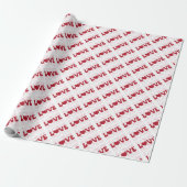 Liebe mit Herz-Valentinen Geschenkpapier (Ungerollt)