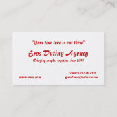LIEBE mit Herz-Verabredet Agentur oder kundenspezi Visitenkarte (Rückseite)