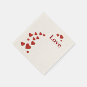 Liebe mit Herzen Serviette (Ecke)