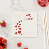 Liebe mit Herzen Serviette (Beispiel)