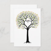 Liebe mit Herzzweigen, Vögeln und rotem Herz (Vorne/Hinten)