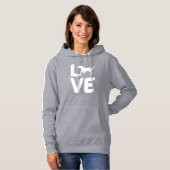 Liebe mit Hund (läuft) Hoodie (Vorne ganz)