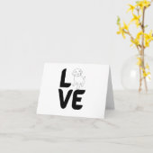 Liebe mit Hund - Schwarzes BLANK Karte (Gelbe Blume)