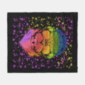 Liebe mit Hunde Fleecedecke (Vorderseite (Horizontal))