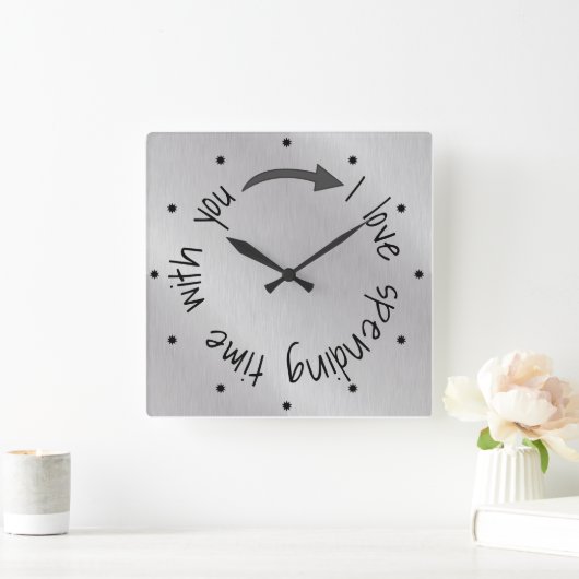 Liebe mit Ihrem Angebot Quadratische Wanduhr (Zuhause)