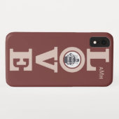 LIEBE mit IHREM FOTO benutzerdefinierte Monogramm- Case-Mate iPhone Hülle (Rückseite (Horizontal))