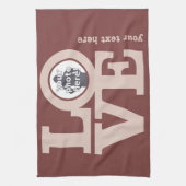 LIEBE mit IHREM FOTO Handtuch (Vertikal)