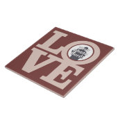 LIEBE mit IHREM FOTO, kundenspezifische Keramik Fliese (Seite)