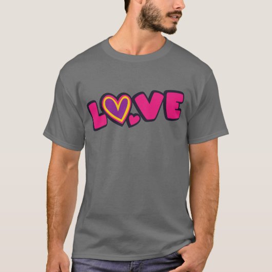 Liebe mit Ihrem ganzen Herzen T-Shirt (Vorderseite)