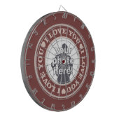 LIEBE mit IHREM kundenspezifischen Pfeilbrett des Dartscheibe (Vorderseite Links)