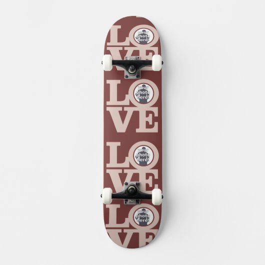 LIEBE mit IHRER 4-FOTO-Skateboard Skateboard (Vorderseite)
