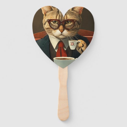 Liebe mit Katze Fächer (Rückseite)