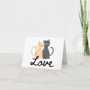 Liebe mit Katzen BLANK Karte