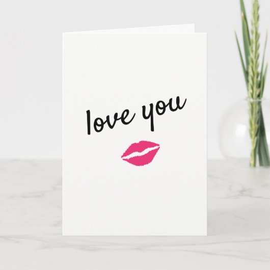 Liebe mit Kiss Card Feiertagskarte (Vorderseite)