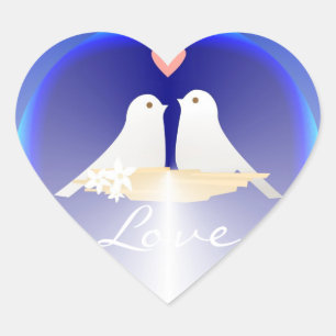 Liebe mit kleinen Vögeln Sticker