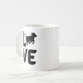 Liebe mit Kuh als O Kaffeetasse (Vorderseite Links)