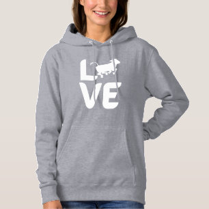 Liebe-mit-laufendem-Kuh-Schweißshirt – Lustiger Ku Hoodie